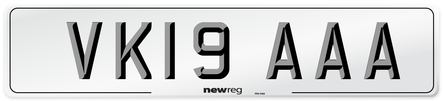 VK19 AAA Number Plate from New Reg